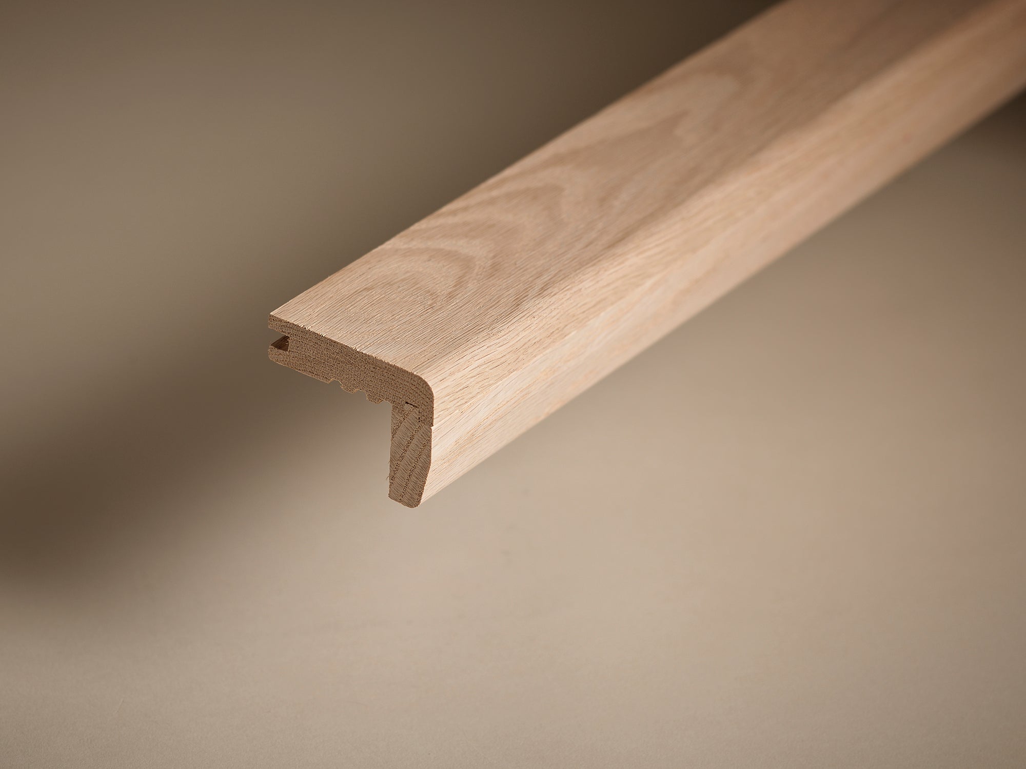 Solid Oak Stair Nosing (Flush) - 15mm